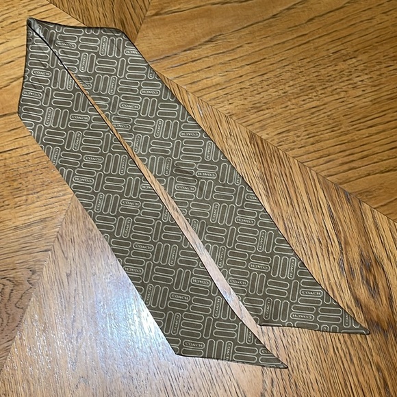 COACH LOZENGE PRINT SILK SCARF - Picture 2 of 5